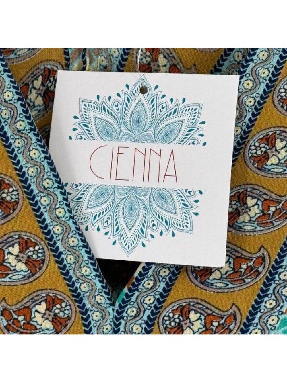 Cienna Venus Green Silk Blend Maxi Dress Women's Size XL  /  large new $98 - Picture 11 of 12